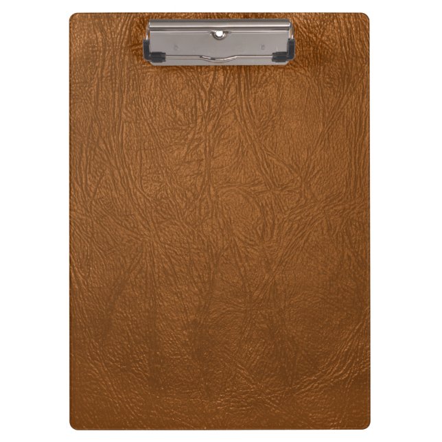 Brown Cowhide Leder Textur aussehen Klemmbrett (Vorderseite)