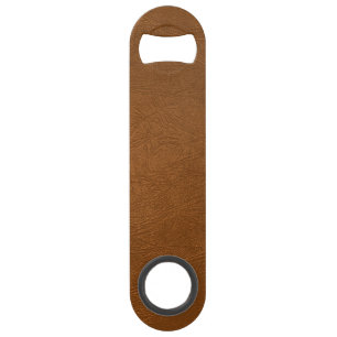 Brown Cowhide Leder Textur aussehen Speed Flaschenöffner