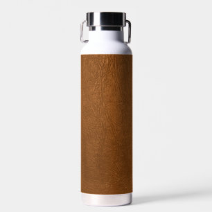 Brown Cowhide Leder Textur aussehen Trinkflasche
