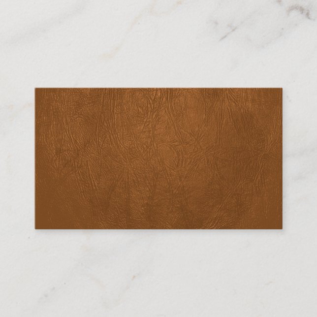 Brown Cowhide Leder Textur aussehen Visitenkarte (Vorderseite)