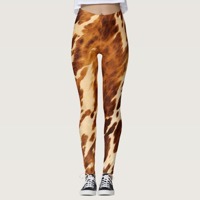 Brown Cowhide Leggings (Vorderseite)
