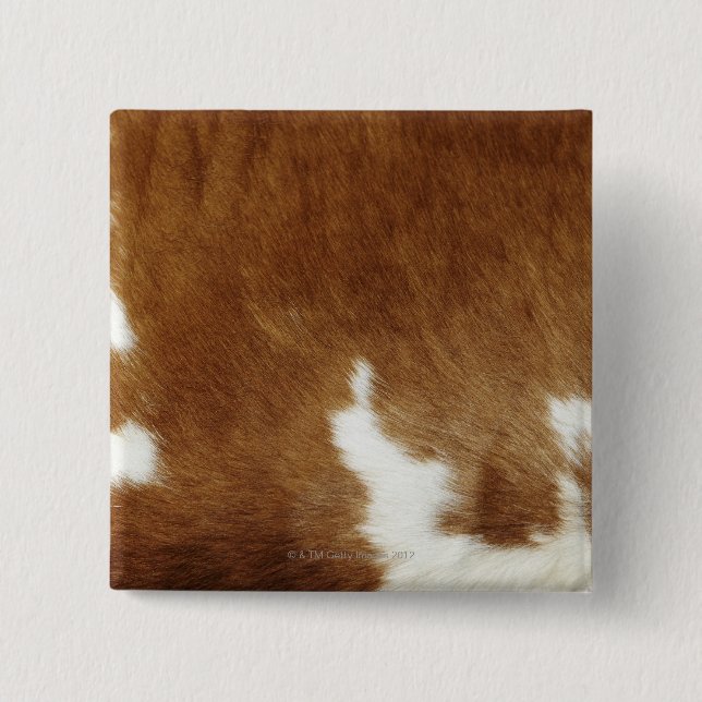 Brown Cowhide Print Button (Vorderseite)
