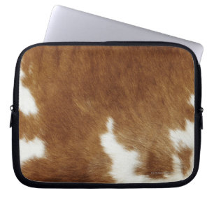 Brown Cowhide Print Laptopschutzhülle