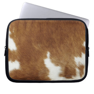 Brown Cowhide Print Laptopschutzhülle