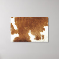 Brown Cowhide Print Wrapped Canvas