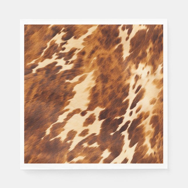 Brown Cowhide Serviette (Vorderseite)