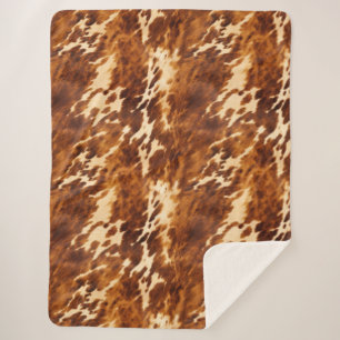 Brown Cowhide Sherpadecke