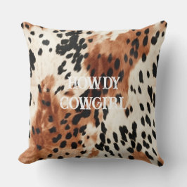Brown Cream Animal Cowhid Kissen