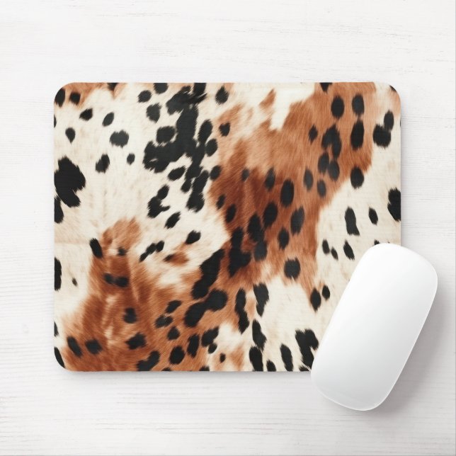 Brown Cream Animal Cowhid Mousepad (Mit Mouse)