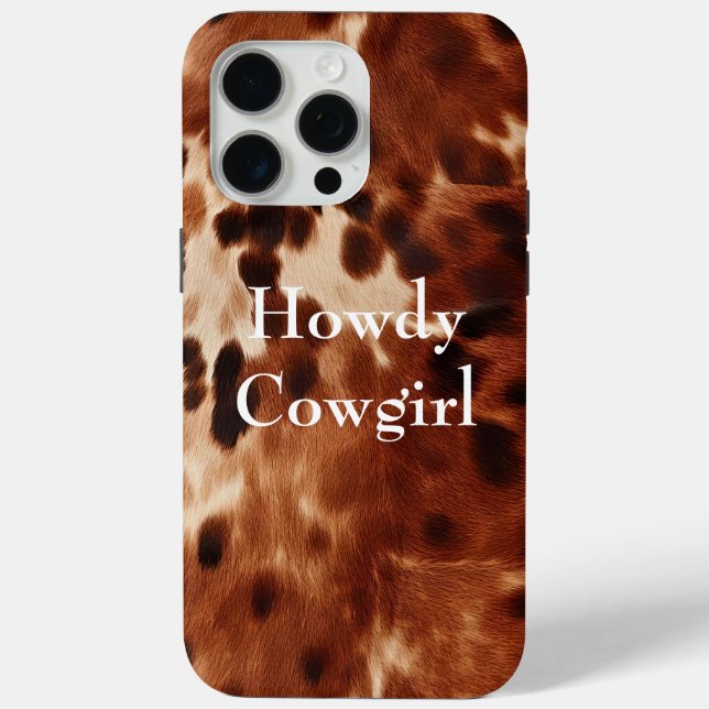 Brown Cream Black Cowhide Case-Mate iPhone Hülle (Rückseite)