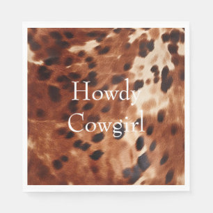 Brown Cream Black Cowhide Serviette