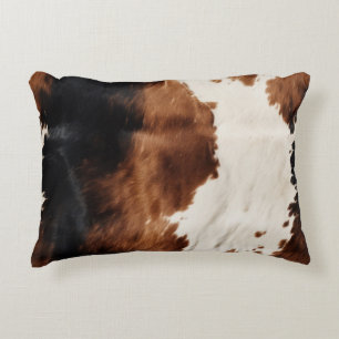 Brown Cream Black Südwest Cowhide Dekokissen