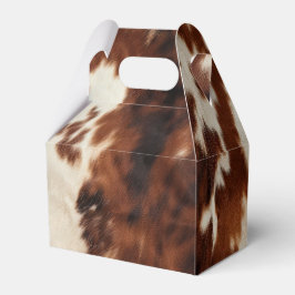 Brown Cream Cowhide Geschenkschachtel