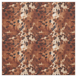 Brown Cream Cowhide Stoff