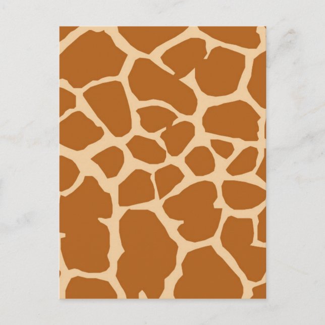 BROWN CREAM GIRAFFE TIERPATTERGESTALTUNG WAL POSTKARTE (Vorderseite)
