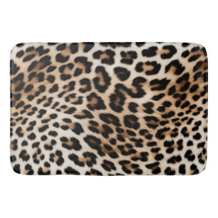 Brown Cream Leopard Badematte