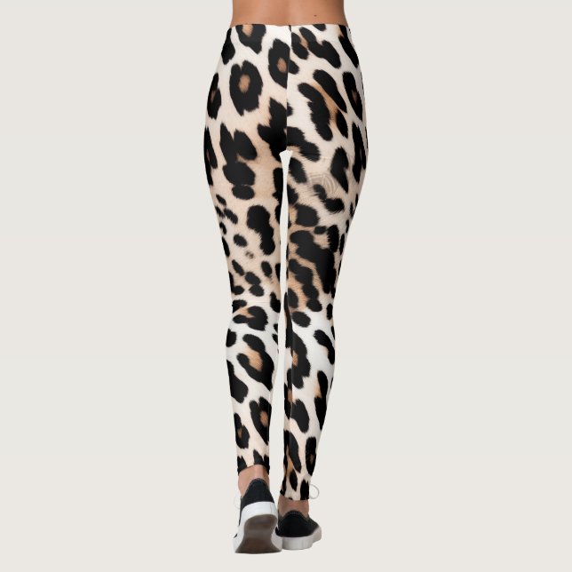 Brown Cream Leopard Leggings (Rückseite)