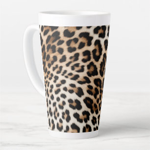 Brown Cream Leopard Print Milchtasse