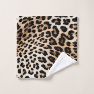 Brown Cream Leopard Waschlappen