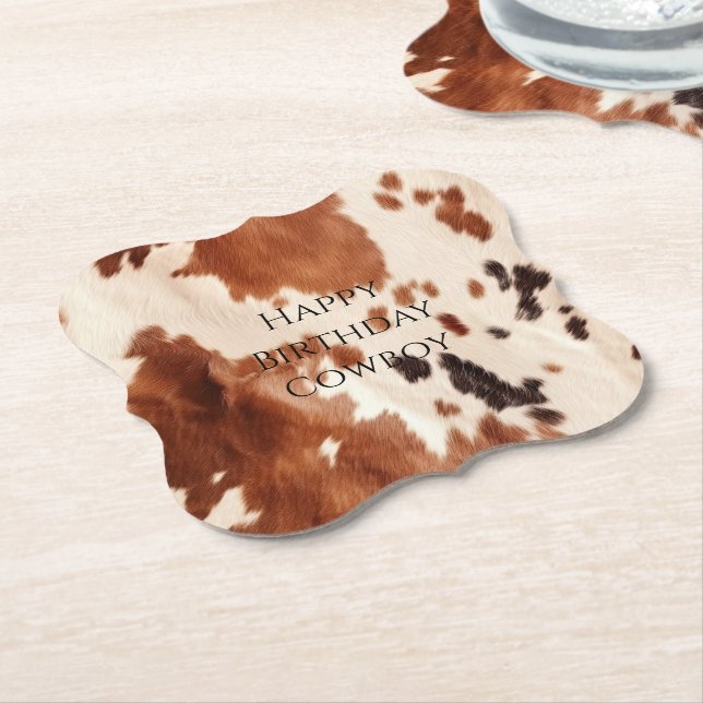Brown Cream Southwest Cowhide  Untersetzer (angewinkelt)