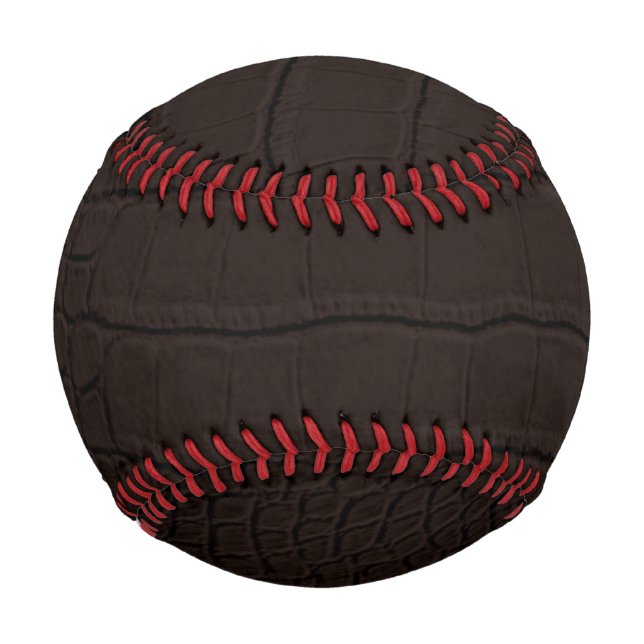 Brown Crocodile Skin Print Baseball (Vorderseite)