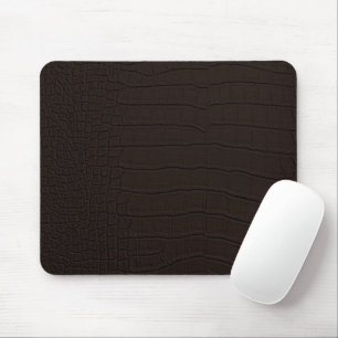 Brown Crocodile Skin Print Mousepad