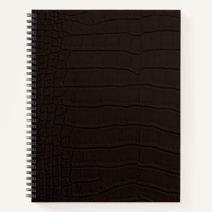 Brown Crocodile Skin Print Notizbuch