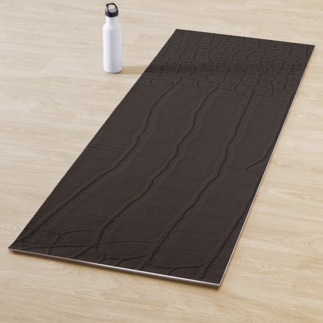 Brown Crocodile Skin Print Yogamatte (Beispiel)