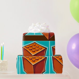 Brown Cube Geschenkpapier