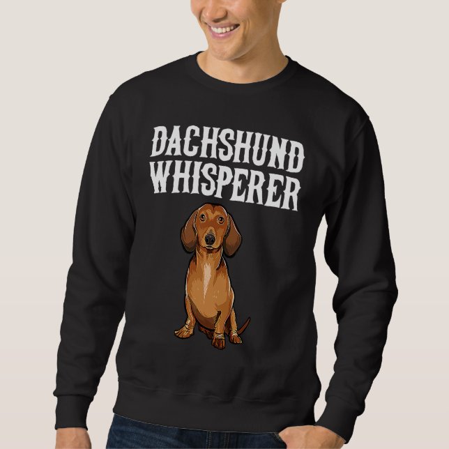 Brown Dachshund Wisperer  Dog Sweatshirt (Vorderseite)