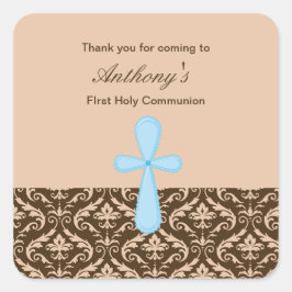 Brown Damask Boys Danke, dass ihr Aufkleber