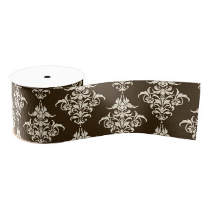 Brown Damask Ripsband