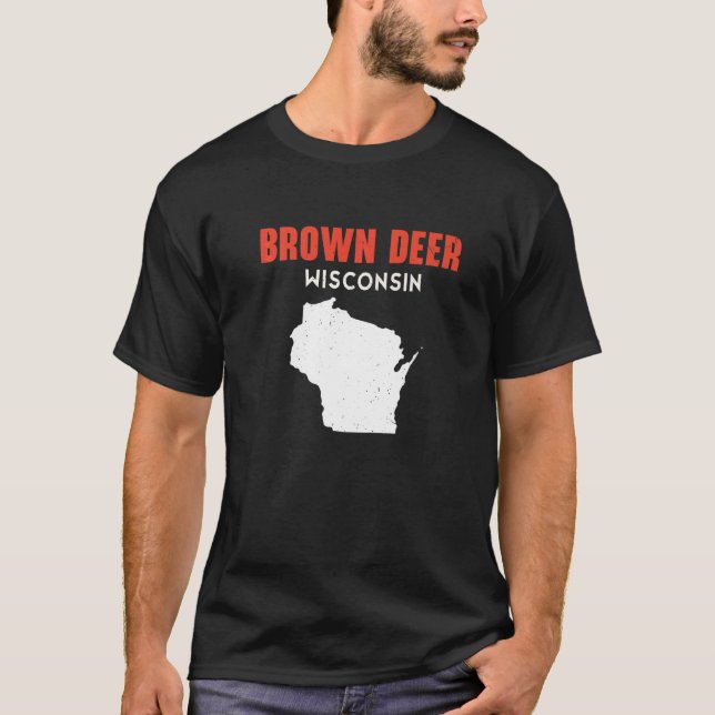 Brown Deer USA State America Travel Montanan Helen T-Shirt (Vorderseite)