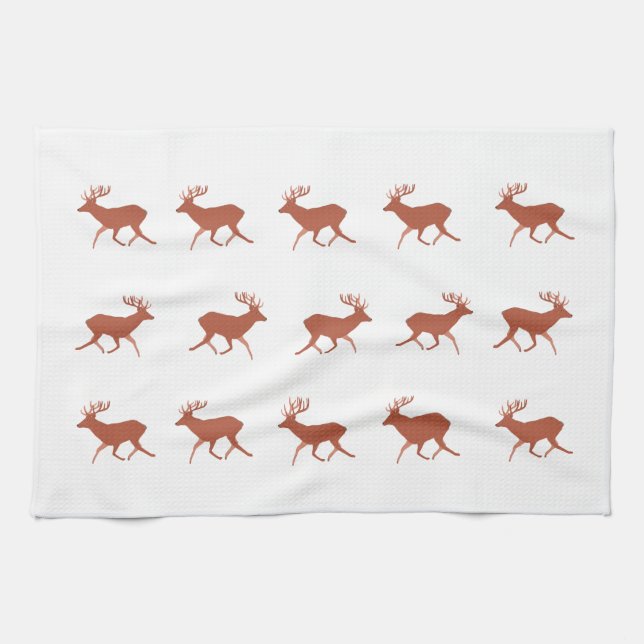 Brown Deer Walking Festivals Muster Geschirrtuch (Horizontal)