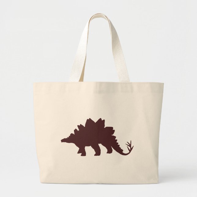Brown Dinosaur Jumbo Stoffbeutel (Vorne)