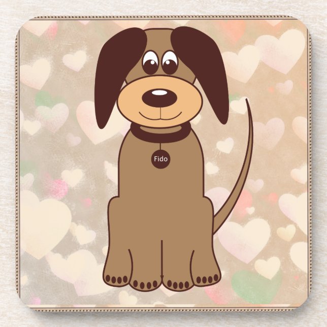 Brown Dog Beverage Coaster Getränkeuntersetzer (Vorderseite)