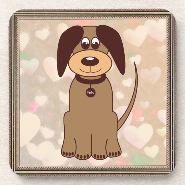 Brown Dog Beverage Coaster Getränkeuntersetzer (Vorderseite)