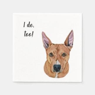 Brown Dog Custom Cocktail Napkin Serviette