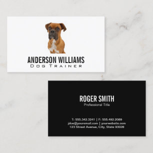Brown Dog   Dog Training Business Card Visitenkarte
