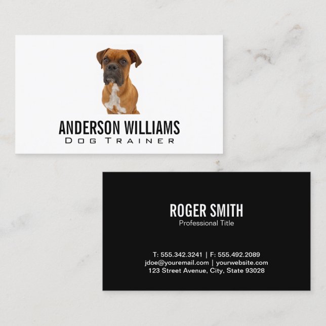 Brown Dog | Dog Training Business Card Visitenkarte (Vorne/Hinten)