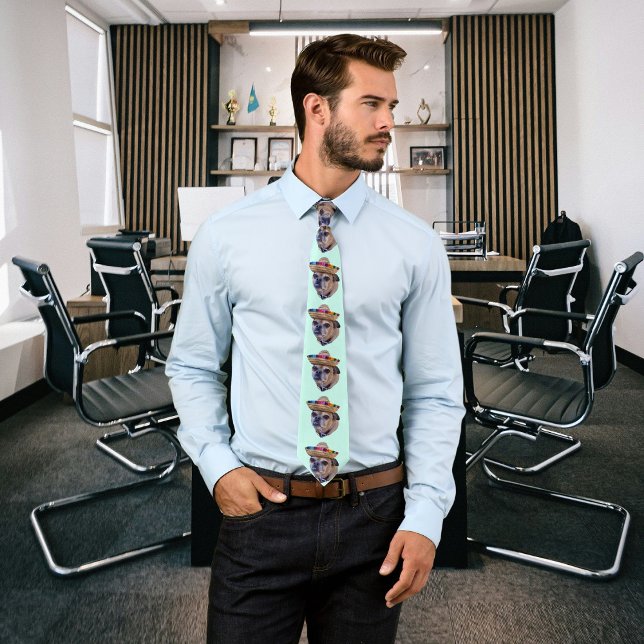 Brown Dog Face Chug Foto Krawatte (Von Creator hochgeladen)