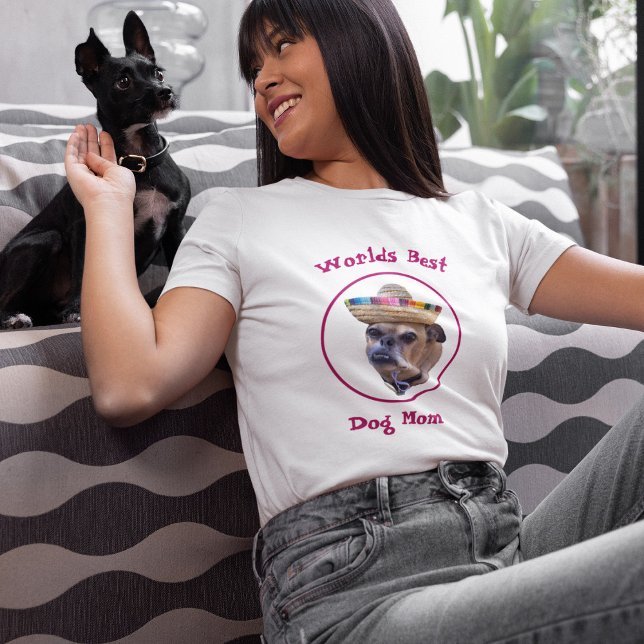 Brown Dog Face Chug Foto T-Shirt (Von Creator hochgeladen)