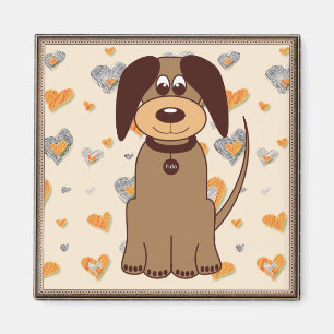 Brown Dog Kühlschrankmagnet Magnet
