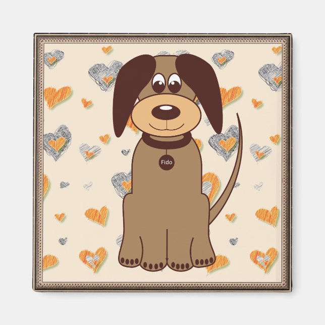 Brown Dog Kühlschrankmagnet Magnet (Vorne)