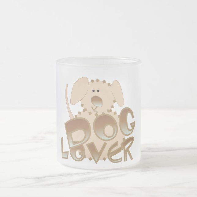 Brown Dog Lover Tshirts and Gifts Mattglastasse (Mittel)