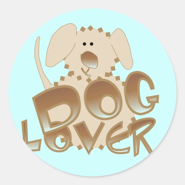 Brown Dog Lover Tshirts und Geschenke Runder Aufkleber (Vorderseite)
