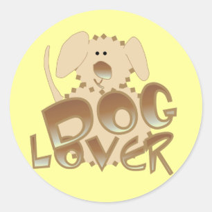 Brown Dog Lover Tshirts und Geschenke Runder Aufkleber