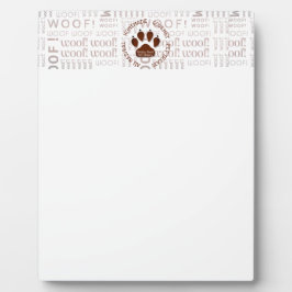 Brown Dog Paw Business Fotoplatte