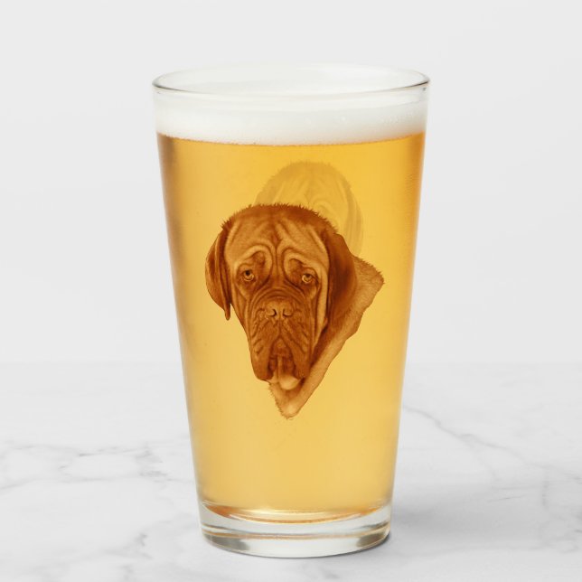 Brown Dogue De Bordeaux, Glas (Vorne (Gefüllt))