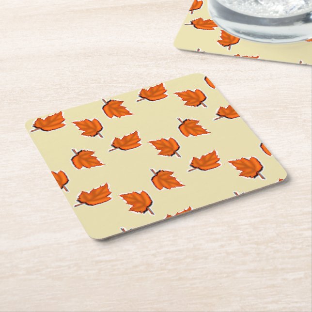 Brown dry leaves pattern rechteckiger pappuntersetzer (angewinkelt)